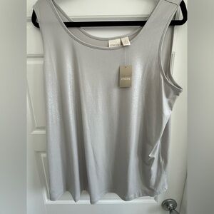 Chico's Shimmering Silver Tank Top